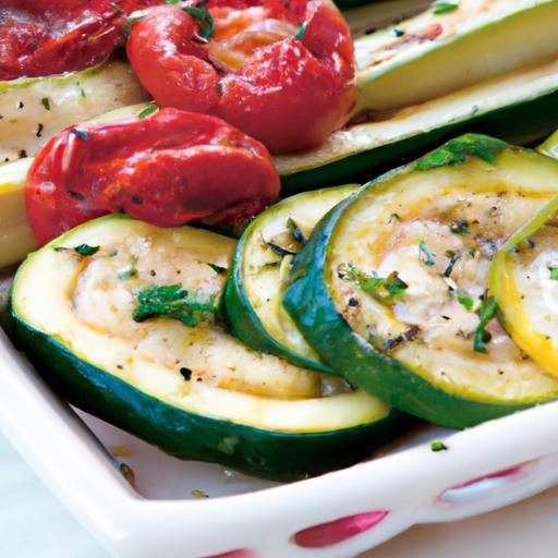 Crispy Air Fryer Zucchini Boats with Juicy Tomato Tops