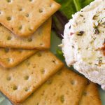 Wholesome Herbed Goat Cheese Spread Paired with Crackers