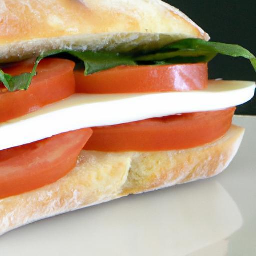 Savor the Classic Fresh Caprese Sandwich with Mozzarella & Tomato