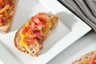 Brighten Your Snack: Fresh Tomato Bruschetta on Whole Grain Toast